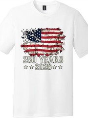 Distressed US Flag 250 Years 2026 Patriotic T-Shirt – Great Gift for Patriots