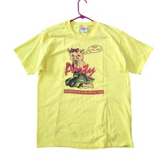 Vintage Porky’s Party 90s New Years Eve Shirt Men’s Size L Large Yellow Hanes