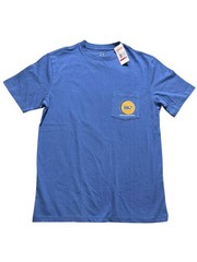 NWT Vineyard Vines Men Short Sleeve Pocket Crew T-Shirt Blue/Orange Size XS