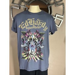 Ed Hardy Christian Audigier Men’s Graphic Shirt Dark Grey XXL Death Angel Lover