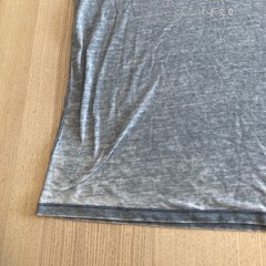Lucky Brand T-Shirt Mens M Gray Venice Burnout Graphic Tee Good Luck Distressed