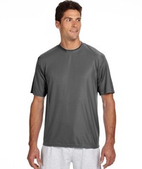 A4 N3142 Mens Short Sleeve Dri-Fit Cooling Performance T-Shirt XS Graphite New