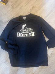 Duluth Trading Co Men’s Longtail XL Slim Dark Blue 100% Cotton Long Sleeve Shirt