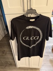 Gucci Basic Logo Distressed Cotton Black Logo T-Shirt Size – XXXL