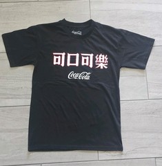 Coca Cola Graphic T-Shirt Black Japanese Logo Mens Medium Streetwear Tee