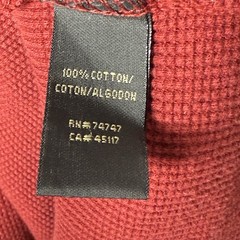 Men’s Long Sleeve Thermal Henley Size XL Cotton Heavyweight Knit RedHead Outdoor