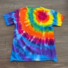 Ben & Jerry’s Tie Dye Shirt Bayside USA 100% Combed Ring Spun Cotton USA Medium