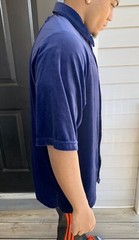 Reebok Classic Men’s Vintage Retro velvet like blue button down shirt top
