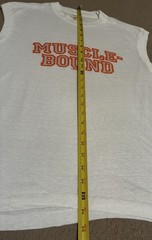 vintage gym t-shirt muscle Bound Size M 80s Crop Top MenS