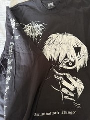 Revenge Ghoul Cannibalistic Hunger Black Long Sleeve Graphic Tee Crew Neck L