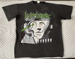 Vintage 1988 Winger Too Tuff To Tame Tour 1989 Cotton T Shirt Black Large 1980s