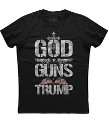 America Flag God Guns Trump New Men’s Shirt 2nd Amendment President Election Tee