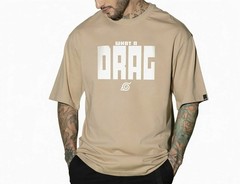 Naruto What A Drag Oversized T Shirt For Men Pure Cotton Brown Graphic Tee