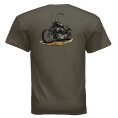 Custom Chopper 3 Vintage Motorcycle Art T-Shirt An Old Man’s Art
