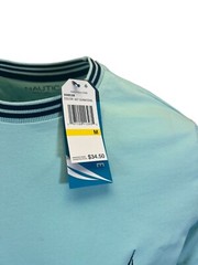 Nautica Men’s T-Shirt Performance Short Sleeve Sea Green (S16) + Sea Blue (S17)