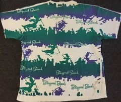 Vtg 90s Disney Blizzard Beach Faded Distress AOP Shirt L Surf Vaporwave Grunge