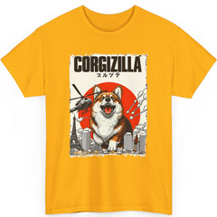 CorgiZilla Parody Japanese Art Corgi Dog Mom Dad Unisex Adult T-Shirt