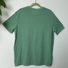 Roundtree & Yorke Men’s Shirt L Green Stripe Short-Sleeve Crew Soft-Washed NEW