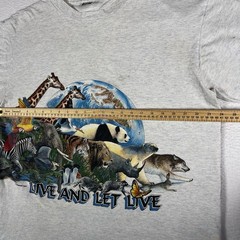 Vintage 1992 Habitat Double Sided Animal Shirt Mens XL Single Stitch Nature 90s