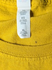 Men’s XL Beastie Boys 70’s Cop Sabotage Video Inspired Yellow Band Brass Monkey