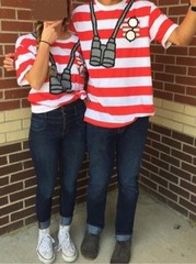 WHERE’S WALDO COSTUME T-SHIRT LARGE L NEW