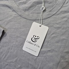 Collars & Co Cotton Silk T Shirt Mens 3XL Gray Comfort Knit Stretch Luxury Beach
