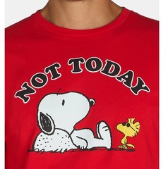 Men’s Women’s 3X 54-56 Peanuts Snoopy Woodstock T-Shirt “Not Today” Red New
