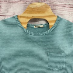 Marine Layer Shirt Mens Large Striped Short Sleeve Pocket Crewneck Casual Preppy