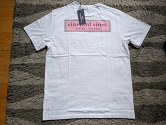 NWT Vineyard Vines Shirt Men’s Medium White Short Sleeve Box Logo Tee $45