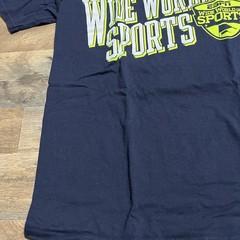 Walt Disney T-Shirt ESPN Wide World Of Sports Blue Adult Size M Medium Champion