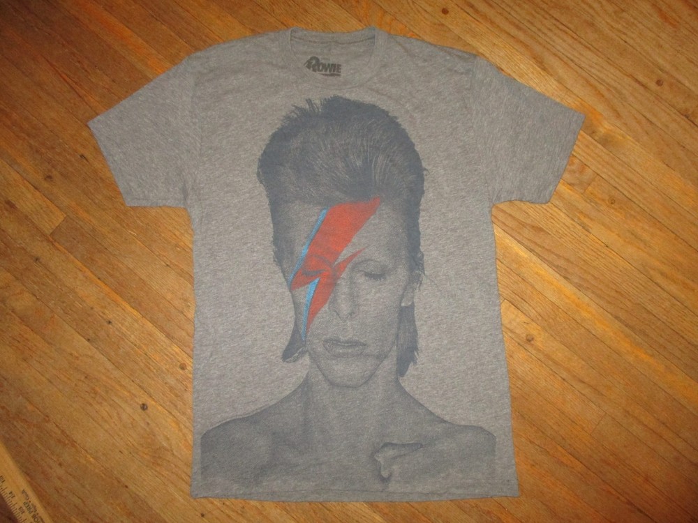 DAVID BOWIE ALADDIN SANE T SHIRT Licensed Retro Rayon Tri-Blend Adult SMALL