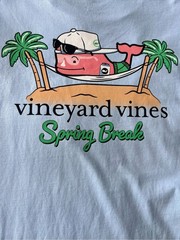Vineyard Vines Spring Break Hammock Whale Pocket Tee NWT Lake Blue Men’s Medium