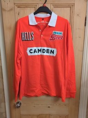 Adult Men’s Camden Town Brewer Hells Long Sleeved Rugby Shirt – 2XL P2P 25 Inch