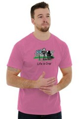 Life is Crap Roller Coaster Rides Funny Gift Womens or Mens Crewneck T Shirt Tee