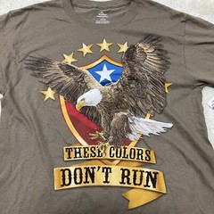 Way To Celebrate Patriotic Mens Size S 34-36 These Colors Dont Run T-Shirt Brown