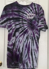 Happy Hour Hand Dyed In Long Beach Essential Purple Tie Dye T Shirt Mens Large