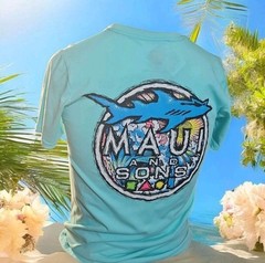 MAUI & SONS Celadon Surf (S) Small T-Shirt Light Turquoise