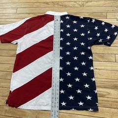 Redhead American Flag Shirt Men L vtg 90s y2k Asymmetric Cut &Sew Red White Blue
