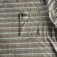 Volcom Men’s Sylvan Striped Pocket T-Shirt Khaki