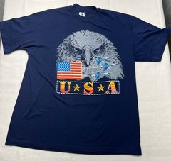 VTG 90’s USA Eagle Fighter Jets Single Stitch T Shirt Size XL Logo7 Graphic Tee