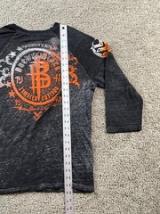 Buckle Black Shirt Mens Small Black Orange Lightweight Biker Motorcycle READ