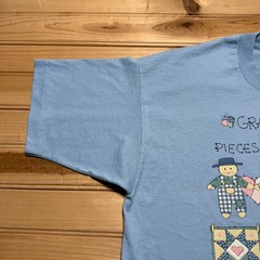 Vintage 90s Grandchildren Are Pieces From The Heart Quilt Patchwork Shirt Large