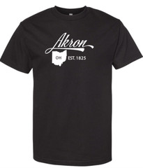 Akron Ohio State T-Shirt Short Sleeve Graphic Tees Unisex Apparel