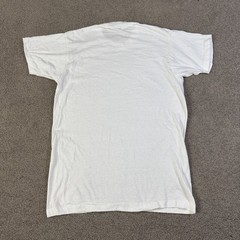 Vintage 90s BVD Blank T Shirt Size Large White Single Stitch USA Made