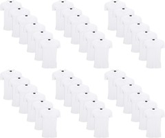 SOCKS’NBULK 36 Pack Mens Cotton Crew Neck Short Sleeve T-Shirts White(MEDIUM)