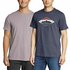 Eddie Bauer Men’s Ultra Soft Graphic & Crew T-Shirts , 1 or 2-Pack