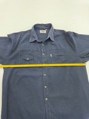 Monar Boys Blue Denim Button-Up Wings Shirt XXL Pocket Patch