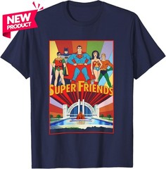 Super Friends T-Shirt – Batman, Superman, Wonder Woman, Robin – Hanna-Barbera