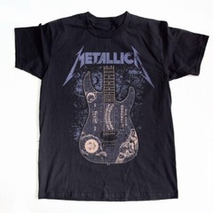 METALLICA Kirk Hammett Purple Ouija Heavy Cotton Black Unisex T-shirt Size S-5XL