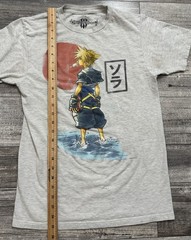 Kingdom Hearts 3 Shirt Adult Medium Sora Disney Square Enix Game Promo Tee Gray